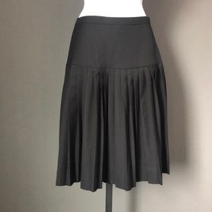 J Crew Drop-waist pleated skirt Super 120’s wool